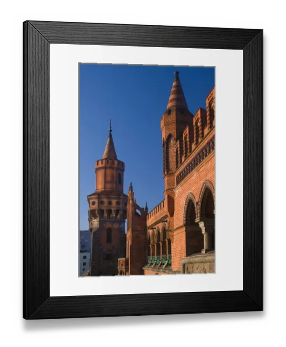 Framed Print : Germany, Berlin, Friedrichshain, Oberbaumbrucke bridge, over the Spree River Framed Print : Germany, Berlin, Friedrichshain, Oberbaumbrucke bridge, over the Spree River
