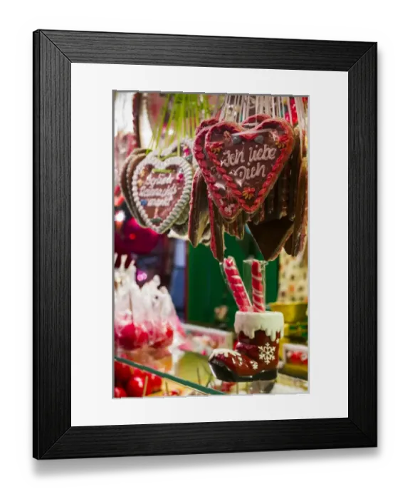 Framed Print : Germany, Berlin, Charlottenburg, Kurfurstendam, City Christmas market, I love you