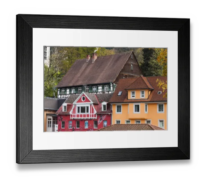 Framed Print : Germany, Baden-Wurttemburg, Black Forest, Triberg, town buildings Framed Print : Germany, Baden-Wurttemburg, Black Forest, Triberg, town buildings