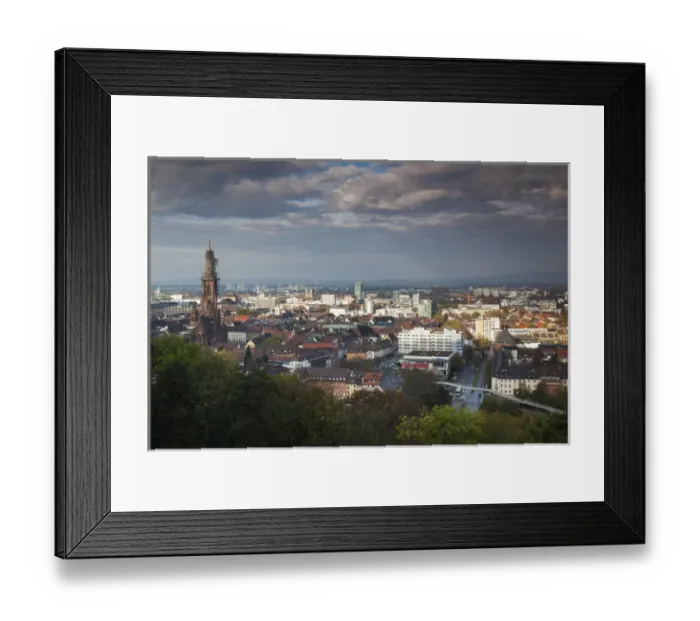 Framed Print : Germany, Baden-Wurttemburg, Black Forest, Freiburg-im-Breisgau, elevated city view Framed Print : Germany, Baden-Wurttemburg, Black Forest, Freiburg-im-Breisgau, elevated city view