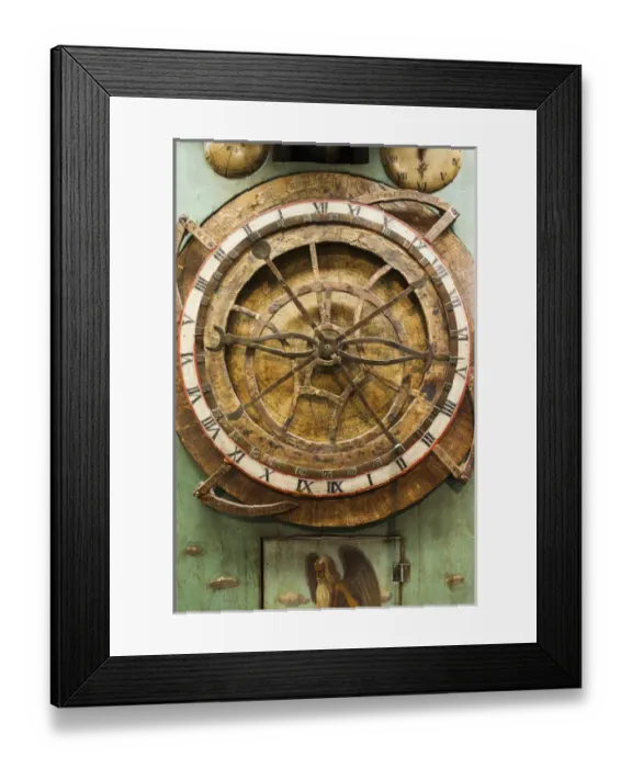 Framed Print : Germany, Baden-Wurttemburg, Black Forest, Furtwangen, detail of 19th century clock face Framed Print : Germany, Baden-Wurttemburg, Black Forest, Furtwangen, detail of 19th century clock face