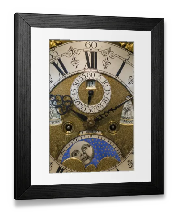Framed Print : Germany, Baden-Wurttemburg, Black Forest, Furtwangen, detail of 19th century clock face Framed Print : Germany, Baden-Wurttemburg, Black Forest, Furtwangen, detail of 19th century clock face