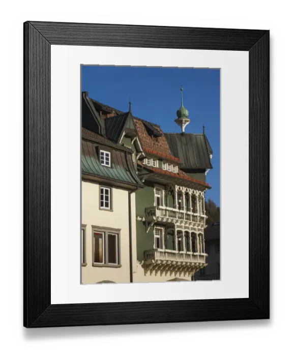Framed Print : Germany, Baden-Wurttemburg, Black Forest, Sankt Blasien, town buildings Framed Print : Germany, Baden-Wurttemburg, Black Forest, Sankt Blasien, town buildings
