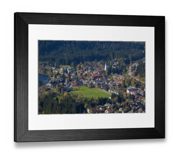 Framed Print : Germany, Baden-Wurttemburg, Black Forest, Titisee-Neustadt, Titisee village elevated Framed Print : Germany, Baden-Wurttemburg, Black Forest, Titisee-Neustadt, Titisee village elevated