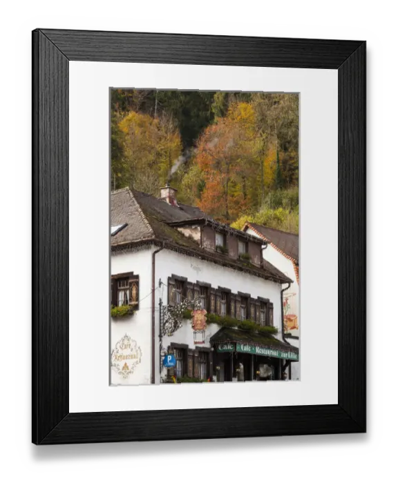 Framed Print : Germany, Baden-Wurttemburg, Black Forest, Triberg, town buildings Framed Print : Germany, Baden-Wurttemburg, Black Forest, Triberg, town buildings