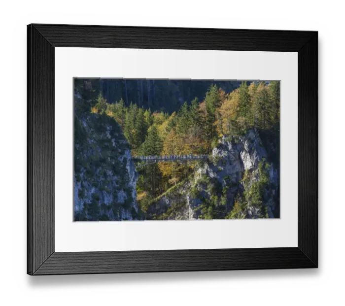 Framed Print : Germany, Bavaria, Hohenschwangau, Schloss Neuschwanstein castle area, Marienbrucke Framed Print : Germany, Bavaria, Hohenschwangau, Schloss Neuschwanstein castle area, Marienbrucke