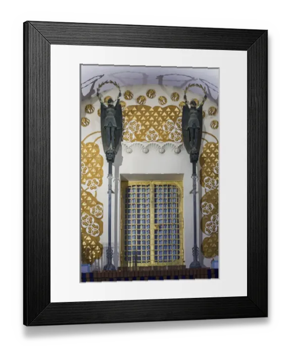 Framed Print : Germany, Hesse, Darmstadt, Mathildenhohe Kunstlerkolonie Park, Jugendstil doorway Framed Print : Germany, Hesse, Darmstadt, Mathildenhohe Kunstlerkolonie Park, Jugendstil doorway