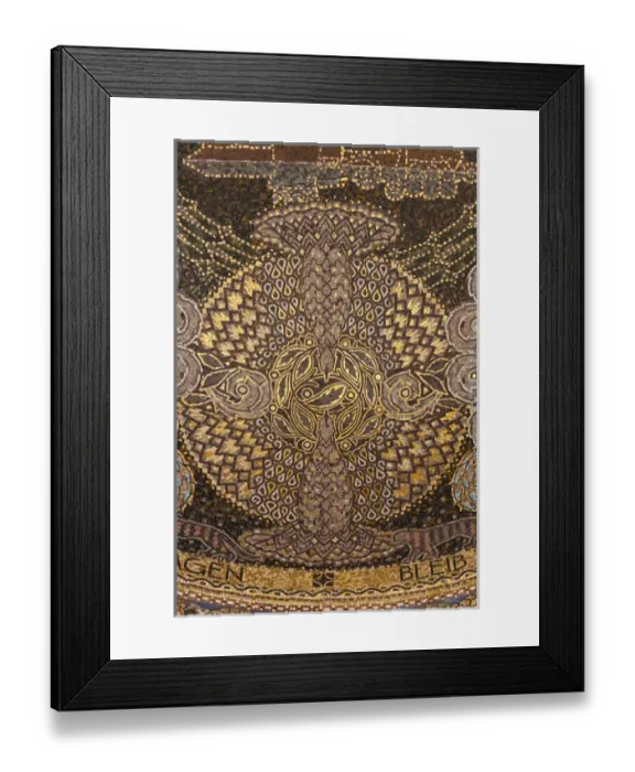 Framed Print : Germany, Hesse, Darmstadt, Mathildenhohe Kunstlerkolonie Park, Jugendstil building detail