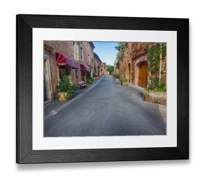 Framed Print : Europe; France; Provence; Roussillion; Town scenes of colorful French Hillside town Framed Print : Europe; France; Provence; Roussillion; Town scenes of colorful French Hillside town