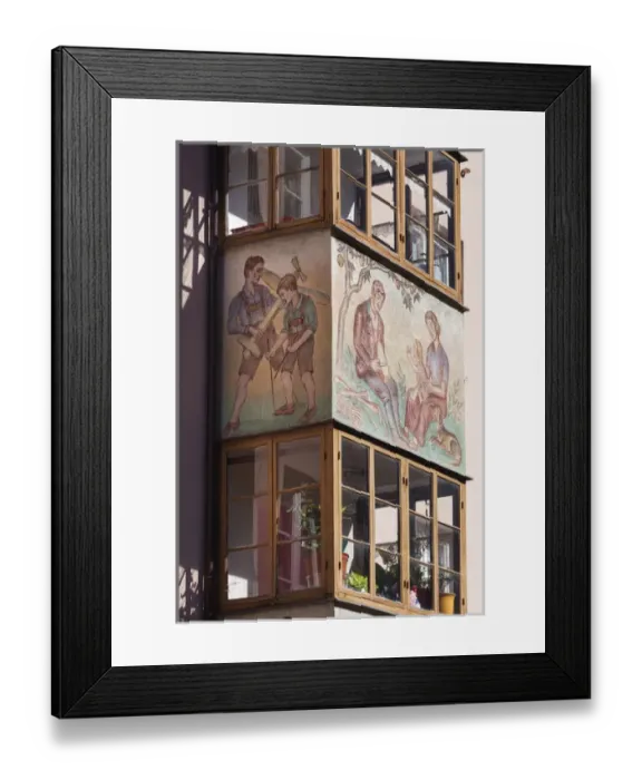 Framed Print : Germany, Bavaria, Fussen, window detail Framed Print : Germany, Bavaria, Fussen, window detail