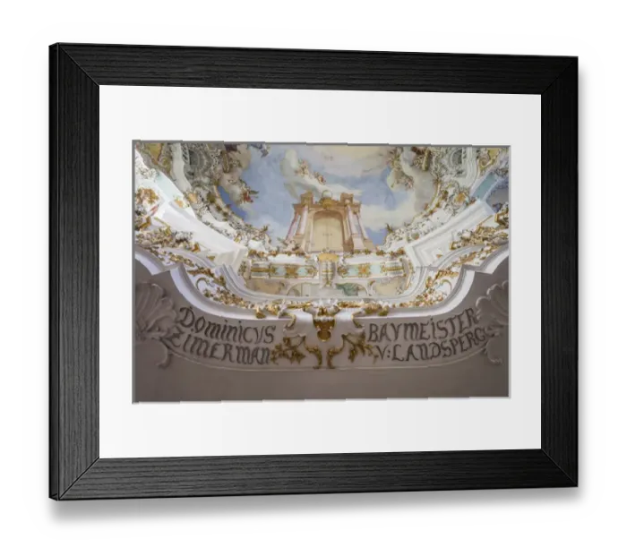 Framed Print : Germany, Bavaria, Wies, Wieskirche church, Bavarian rococo church by Dominikus Zimmerman Framed Print : Germany, Bavaria, Wies, Wieskirche church, Bavarian rococo church by Dominikus Zimmerman