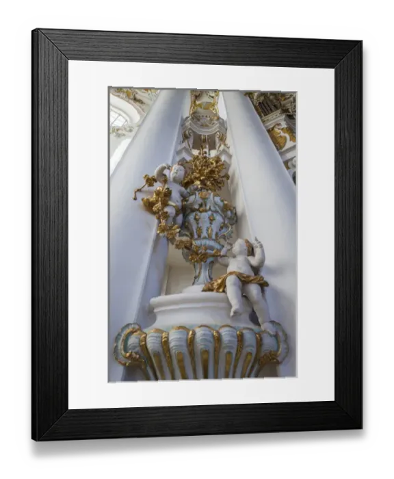 Framed Print : Germany, Bavaria, Wies, Wieskirche church, Bavarian rococo church by Dominikus Zimmerman