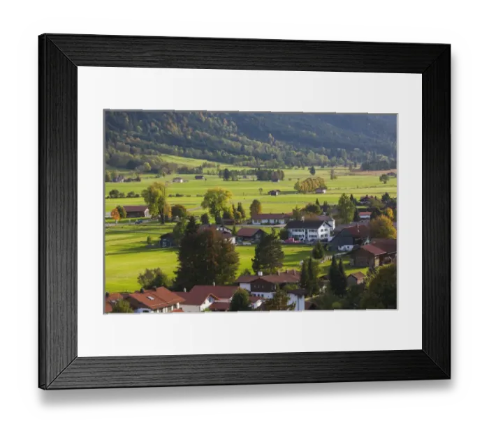 Framed Print : Germany, Bavaria, Berghof, alpine landscape, elevated view Framed Print : Germany, Bavaria, Berghof, alpine landscape, elevated view