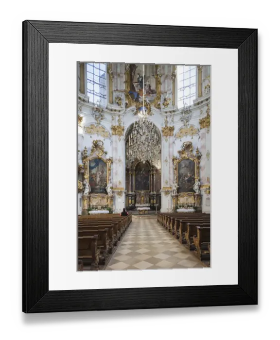 Framed Print : Germany, Bavaria, Ettal, Kloster Ettal monastery, interior Framed Print : Germany, Bavaria, Ettal, Kloster Ettal monastery, interior