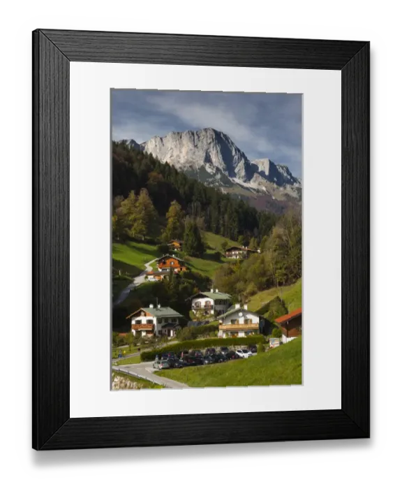 Framed Print : Germany, Bavaria, Maria Gern, Maria Gern village, elevated view, fall Framed Print : Germany, Bavaria, Maria Gern, Maria Gern village, elevated view, fall
