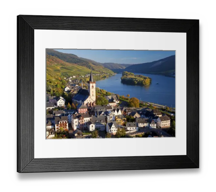 Framed Print : Germany, Deutschland; Rhineland-Palatinate, Rheinland-Pfalz; Rhine valley; Lorch am Rhein