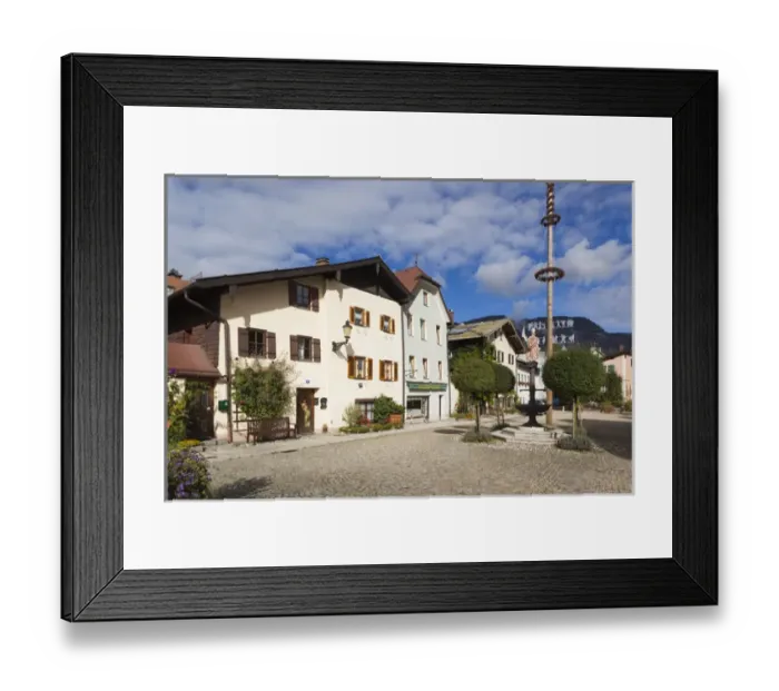 Framed Print : Germany, Bavaria, Bad Reichenhall, historic old town Framed Print : Germany, Bavaria, Bad Reichenhall, historic old town