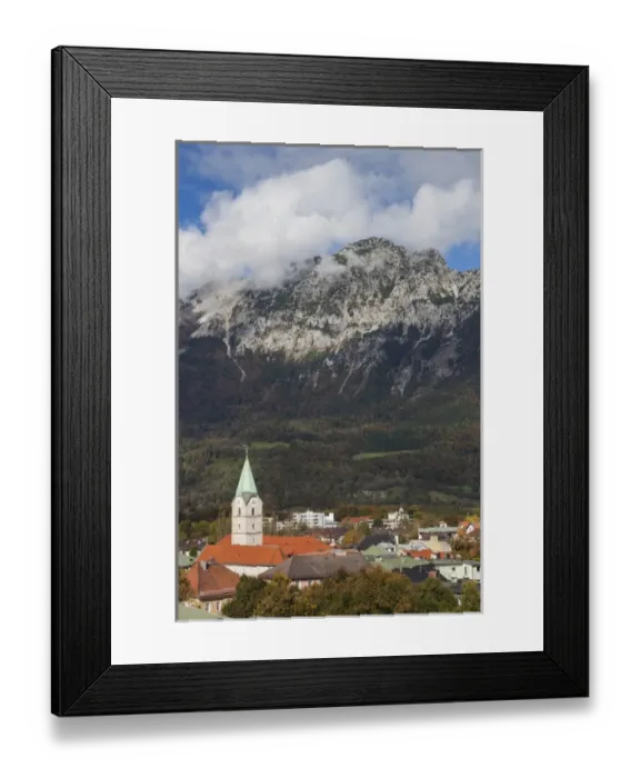 Framed Print : Germany, Bavaria, Bad Reichenhall, elevated town view Framed Print : Germany, Bavaria, Bad Reichenhall, elevated town view