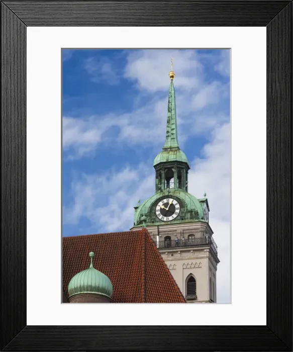 Framed Print : Germany, Bavaria, Munich, Peterskirche, church tower Framed Print : Germany, Bavaria, Munich, Peterskirche, church tower