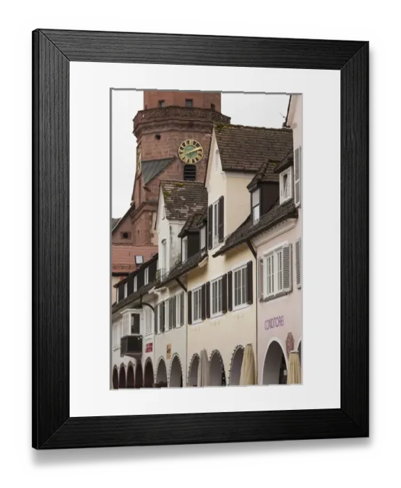 Framed Print : Germany, Baden-Wurttemburg, Black Forest, Freudenstadt, buildings by the Marktplatz, fall Framed Print : Germany, Baden-Wurttemburg, Black Forest, Freudenstadt, buildings by the Marktplatz, fall