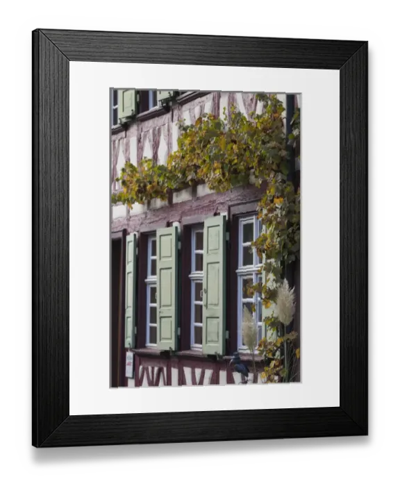 Framed Print : Germany, Baden-Wurttemburg, Black Forest, Schiltach, traditional building details, fall Framed Print : Germany, Baden-Wurttemburg, Black Forest, Schiltach, traditional building details, fall