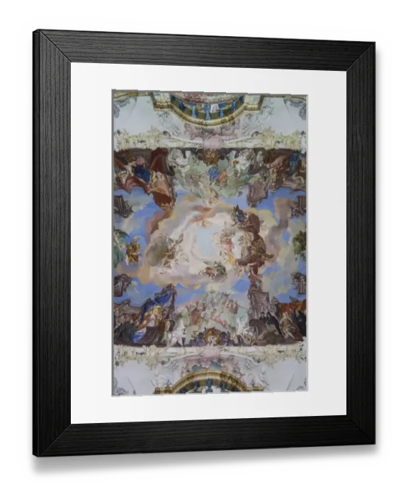 Framed Print : Germany, Baden-Wurttemburg, Wiblingen, Kloster Wiblingen Abbey, 18th century monastery