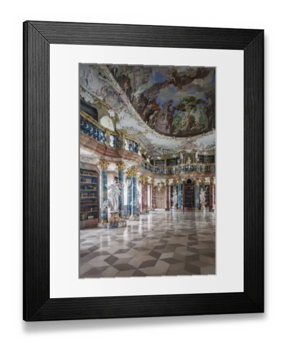 Framed Print : Germany, Baden-Wurttemburg, Wiblingen, Kloster Wiblingen Abbey, 18th century monastery Framed Print : Germany, Baden-Wurttemburg, Wiblingen, Kloster Wiblingen Abbey, 18th century monastery