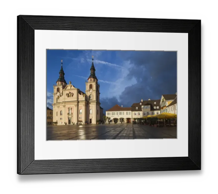 Framed Print : Germany, Baden-Wurttemburg, Ludwigsburg, Marktplatz, Statdtkirche church, dawn Framed Print : Germany, Baden-Wurttemburg, Ludwigsburg, Marktplatz, Statdtkirche church, dawn