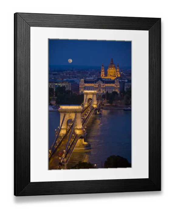 Framed Print : Europe, Hungary, Budapest. Chain Bridge over the River Danube. Credit as: Jim Zuckerman Framed Print : Europe, Hungary, Budapest. Chain Bridge over the River Danube. Credit as: Jim Zuckerman