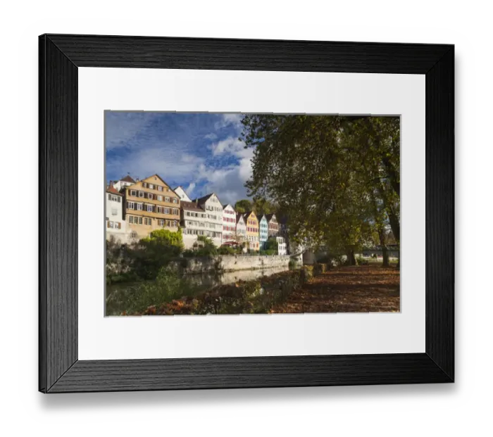 Framed Print : Germany, Baden-Wurttemburg, Tubingen, old town buildings along the Neckar River Framed Print : Germany, Baden-Wurttemburg, Tubingen, old town buildings along the Neckar River