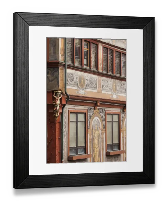 Framed Print : Germany, Baden-Wurttemburg, Tubingen, old town building details Framed Print : Germany, Baden-Wurttemburg, Tubingen, old town building details