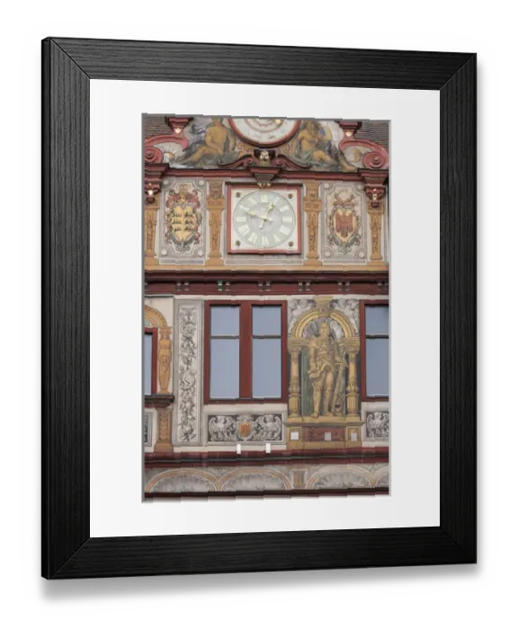 Framed Print : Germany, Baden-Wurttemburg, Tubingen, old town building details Framed Print : Germany, Baden-Wurttemburg, Tubingen, old town building details