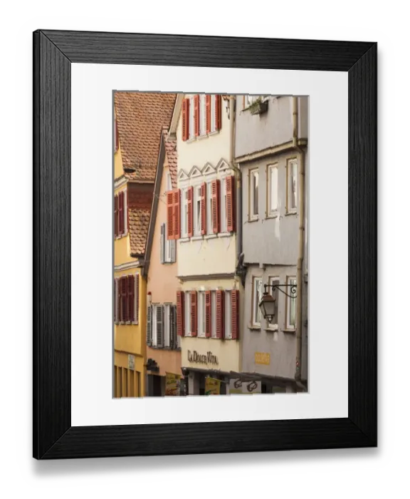 Framed Print : Germany, Baden-Wurttemburg, Tubingen, old town building details