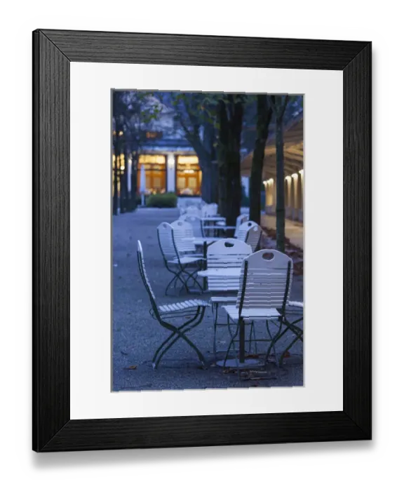 Framed Print : Germany, Baden-Wurttemburg, Baden-Baden, Kurgarten Park, dusk Framed Print : Germany, Baden-Wurttemburg, Baden-Baden, Kurgarten Park, dusk