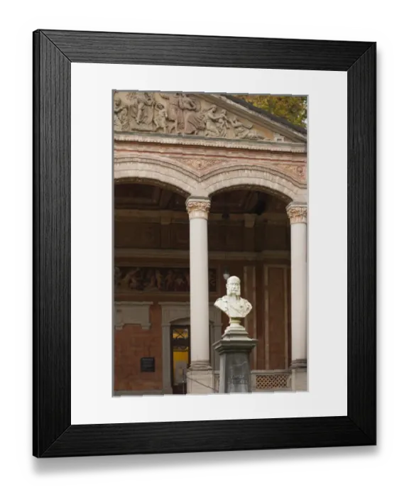 Framed Print : Germany, Baden-Wurttemburg, Baden-Baden, Trinkhalle, Pump Room, bust of Kaiser Wilhelm I Framed Print : Germany, Baden-Wurttemburg, Baden-Baden, Trinkhalle, Pump Room, bust of Kaiser Wilhelm I