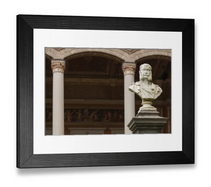 Framed Print : Germany, Baden-Wurttemburg, Baden-Baden, Trinkhalle, Pump Room, bust of Kaiser Wilhelm I Framed Print : Germany, Baden-Wurttemburg, Baden-Baden, Trinkhalle, Pump Room, bust of Kaiser Wilhelm I