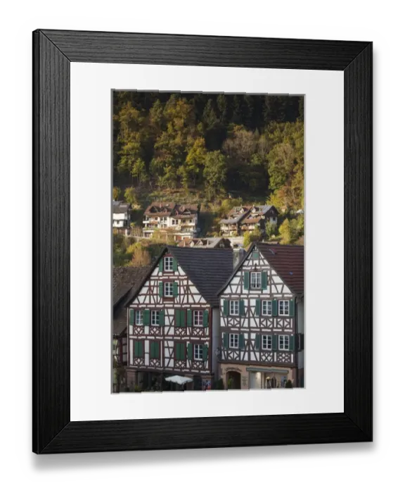 Framed Print : Germany, Baden-Wurttemburg, Black Forest, Schiltach, traditional building details, fall Framed Print : Germany, Baden-Wurttemburg, Black Forest, Schiltach, traditional building details, fall