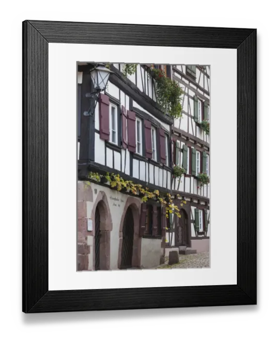 Framed Print : Germany, Baden-Wurttemburg, Black Forest, Schiltach, traditional building details, fall Framed Print : Germany, Baden-Wurttemburg, Black Forest, Schiltach, traditional building details, fall