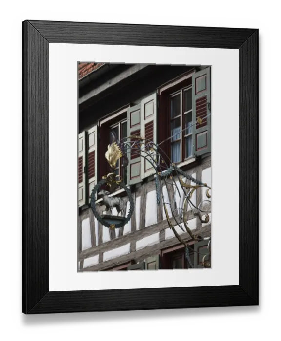 Framed Print : Germany, Baden-Wurttemburg, Black Forest, Schiltach, traditional building details, fall Framed Print : Germany, Baden-Wurttemburg, Black Forest, Schiltach, traditional building details, fall