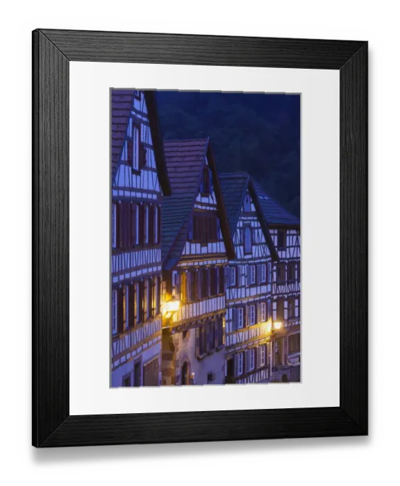 Framed Print : Germany, Baden-Wurttemburg, Black Forest, Schiltach, traditional building details, dawn Framed Print : Germany, Baden-Wurttemburg, Black Forest, Schiltach, traditional building details, dawn