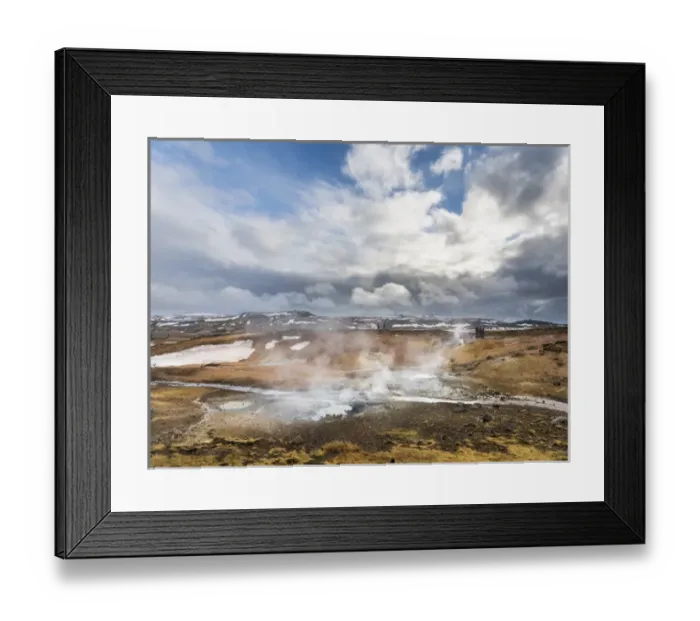 Framed Print : Geothermal area Seltun heated by the vulcano Krysuvik on Reykjanes peninsula during winter Framed Print : Geothermal area Seltun heated by the vulcano Krysuvik on Reykjanes peninsula during winter