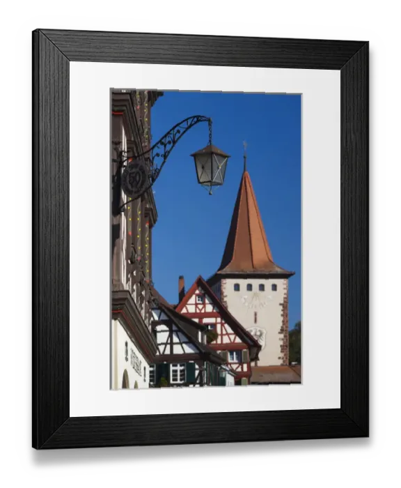 Framed Print : Germany, Baden-Wurttemburg, Black Forest, Gengenbach, buildings along the Hauptstrasse Framed Print : Germany, Baden-Wurttemburg, Black Forest, Gengenbach, buildings along the Hauptstrasse