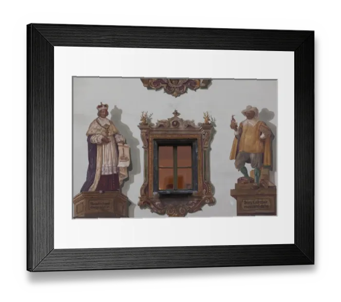 Framed Print : Germany, Bavaria, Berchtesgaden, sgraffito building detail