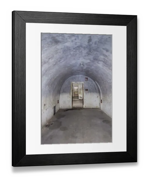 Framed Print : Germany, Bavaria, Obersalzberg, former Nazi air-raid bunker Obersalzberg, bunker interior