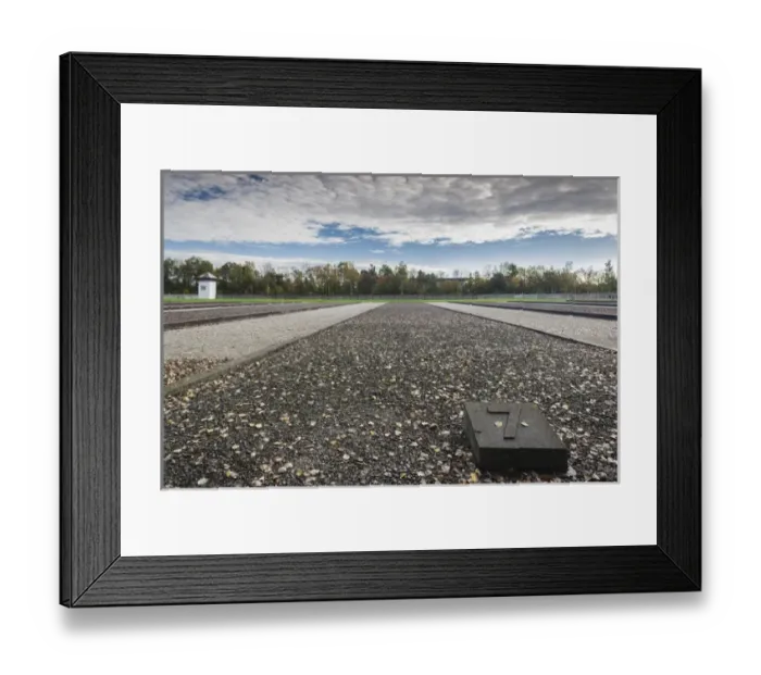 Framed Print : Germany, Bavaria, Munich-Dachau, WW-2 era Nazi concentration camp, grounds, once Framed Print : Germany, Bavaria, Munich-Dachau, WW-2 era Nazi concentration camp, grounds, once