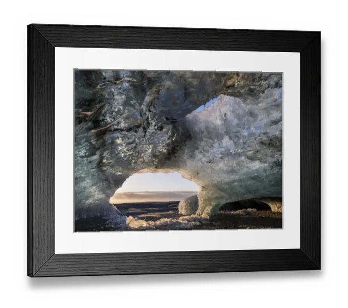 Framed Print : Ice cave in the glacier Breidamerkurjoekull in Vatnajoekull National Park. Entrance to the Ice Cave Framed Print : Ice cave in the glacier Breidamerkurjoekull in Vatnajoekull National Park. Entrance to the Ice Cave