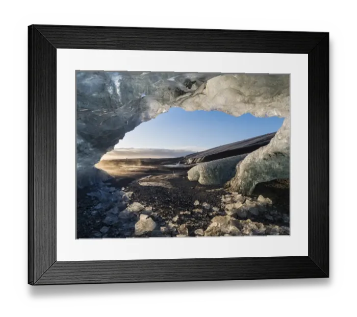 Framed Print : Ice cave in the glacier Breidamerkurjoekull in Vatnajoekull National Park. Entrance to the Ice Cave Framed Print : Ice cave in the glacier Breidamerkurjoekull in Vatnajoekull National Park. Entrance to the Ice Cave