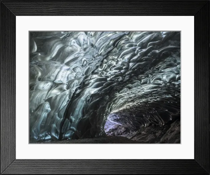 Framed Print : Ice cave in the glacier Breidamerkurjoekull in Vatnajoekull National Park. europe