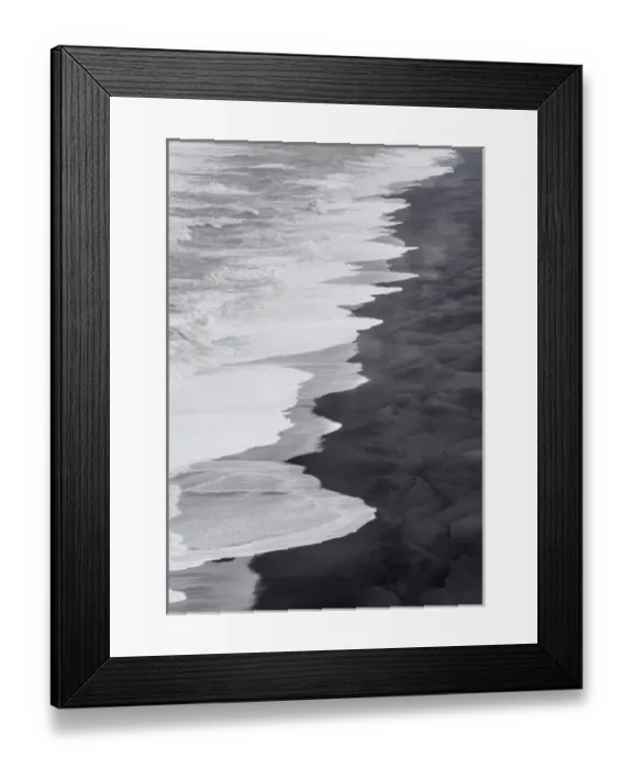 Framed Print : North Atllantic coast near Vik y Myrdal during winter. View towards Solheimasandur Framed Print : North Atllantic coast near Vik y Myrdal during winter. View towards Solheimasandur