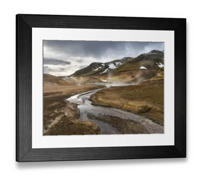 Framed Print : Geothermal area Seltun heated by the vulcano Krysuvik on Reykjanes peninsula during winter Framed Print : Geothermal area Seltun heated by the vulcano Krysuvik on Reykjanes peninsula during winter